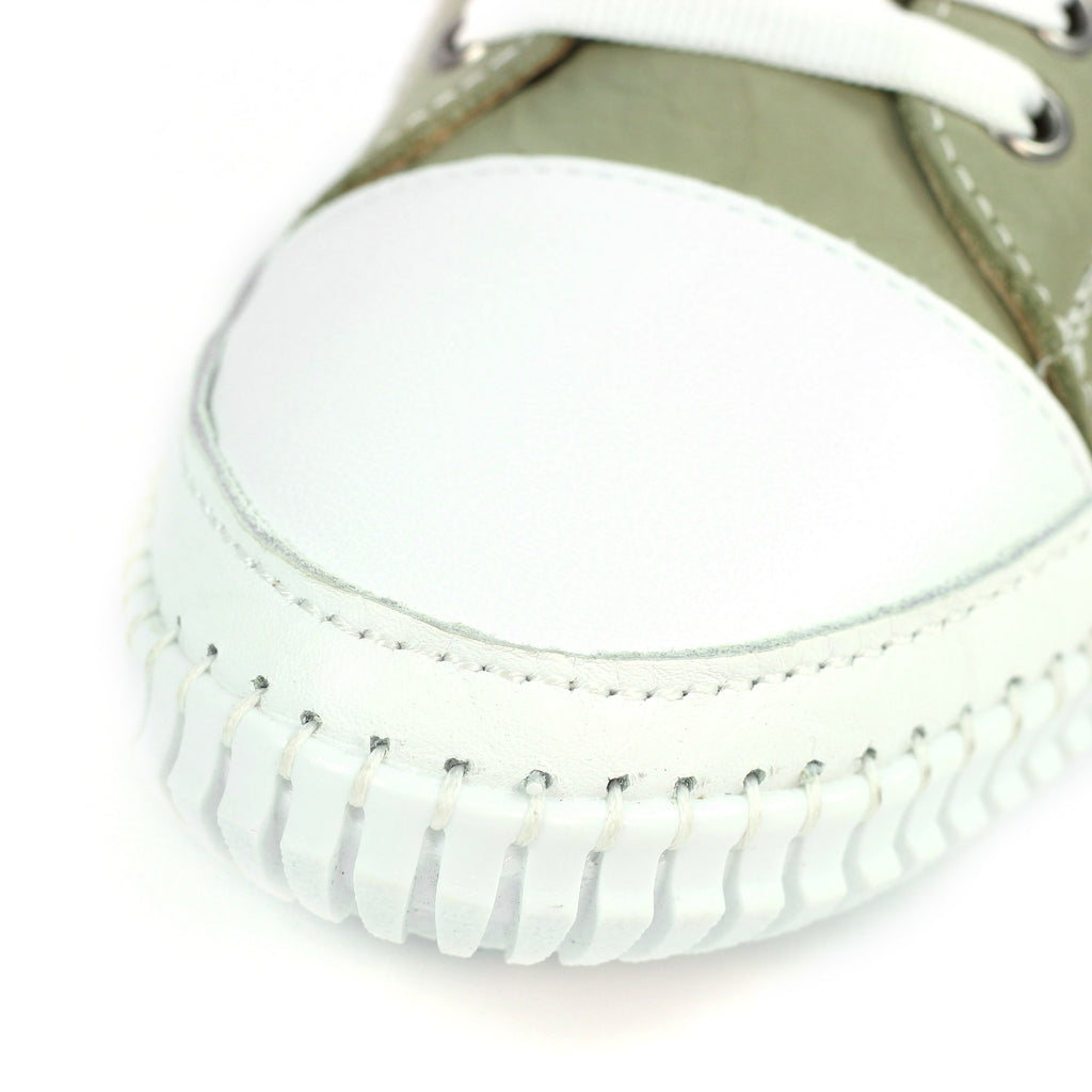 Truffle II Khaki Leather Plimsoll