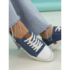 Truffle II Mid Blue Leather Plimsoll