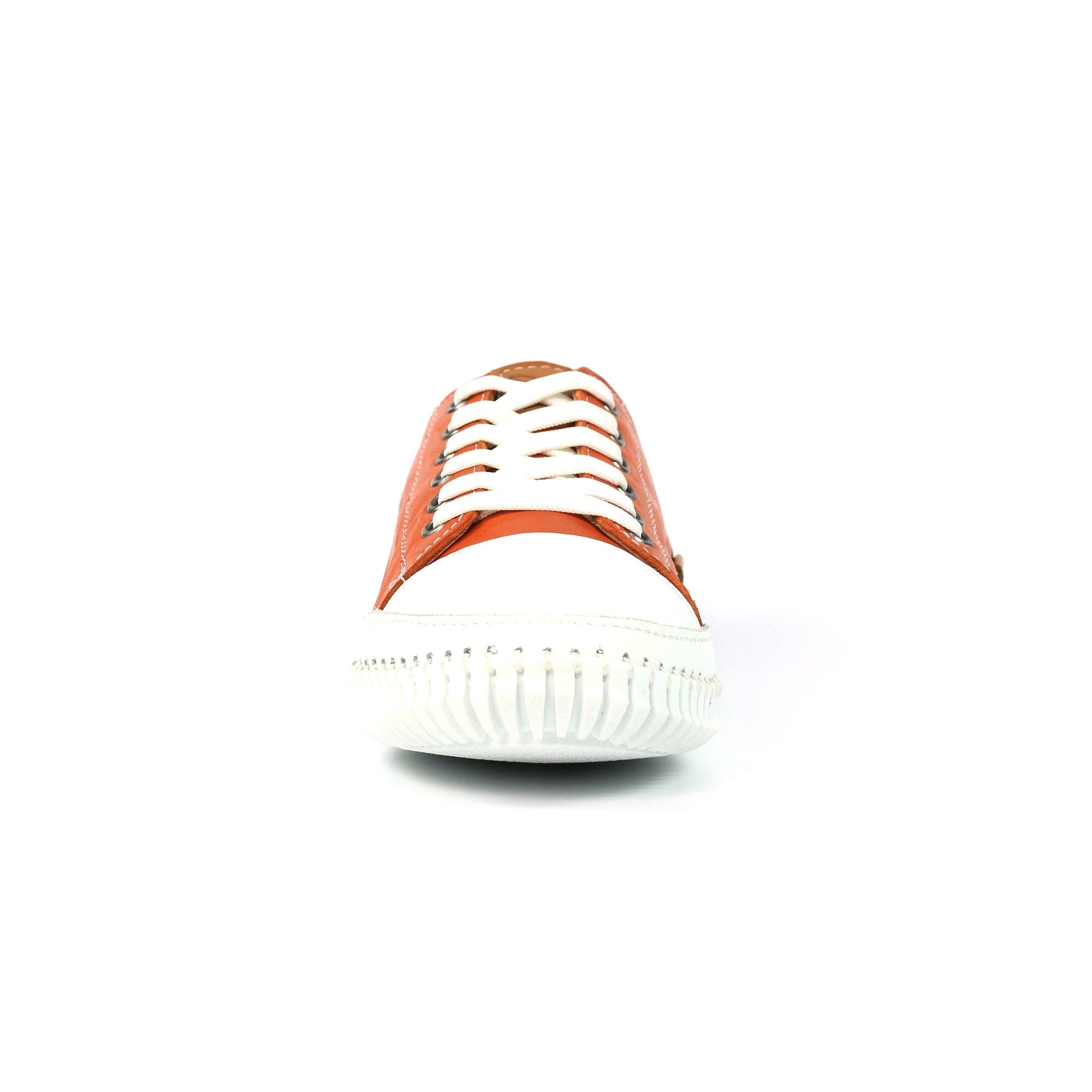 Truffle II Orange Leather Plimsoll