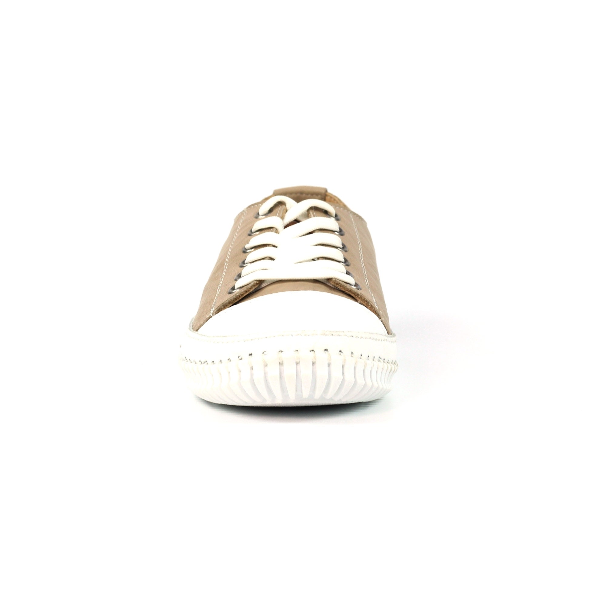 Truffle II Stone Leather Plimsoll