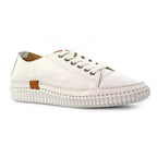 Truffle II White Leather Plimsoll