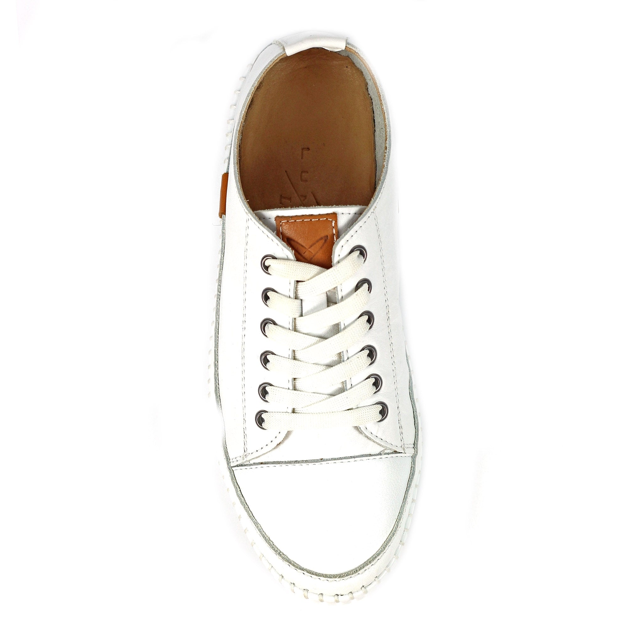 Truffle II White Leather Plimsoll