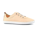 St. Ives Cream Leather Plimsoll