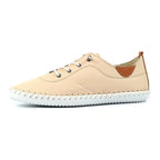 St. Ives Cream Leather Plimsoll