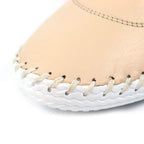 St. Ives Cream Leather Plimsoll