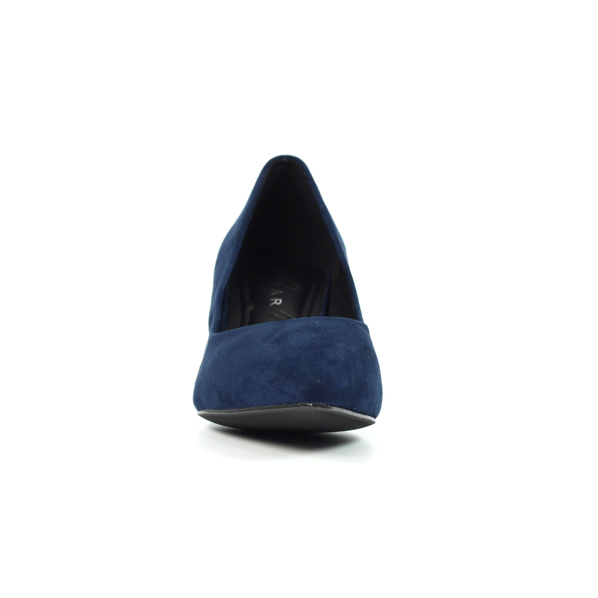 Abby Navy Kitten Heel Court Shoe