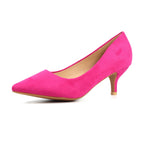 Abby Fuchsia Kitten Heel Court Shoe