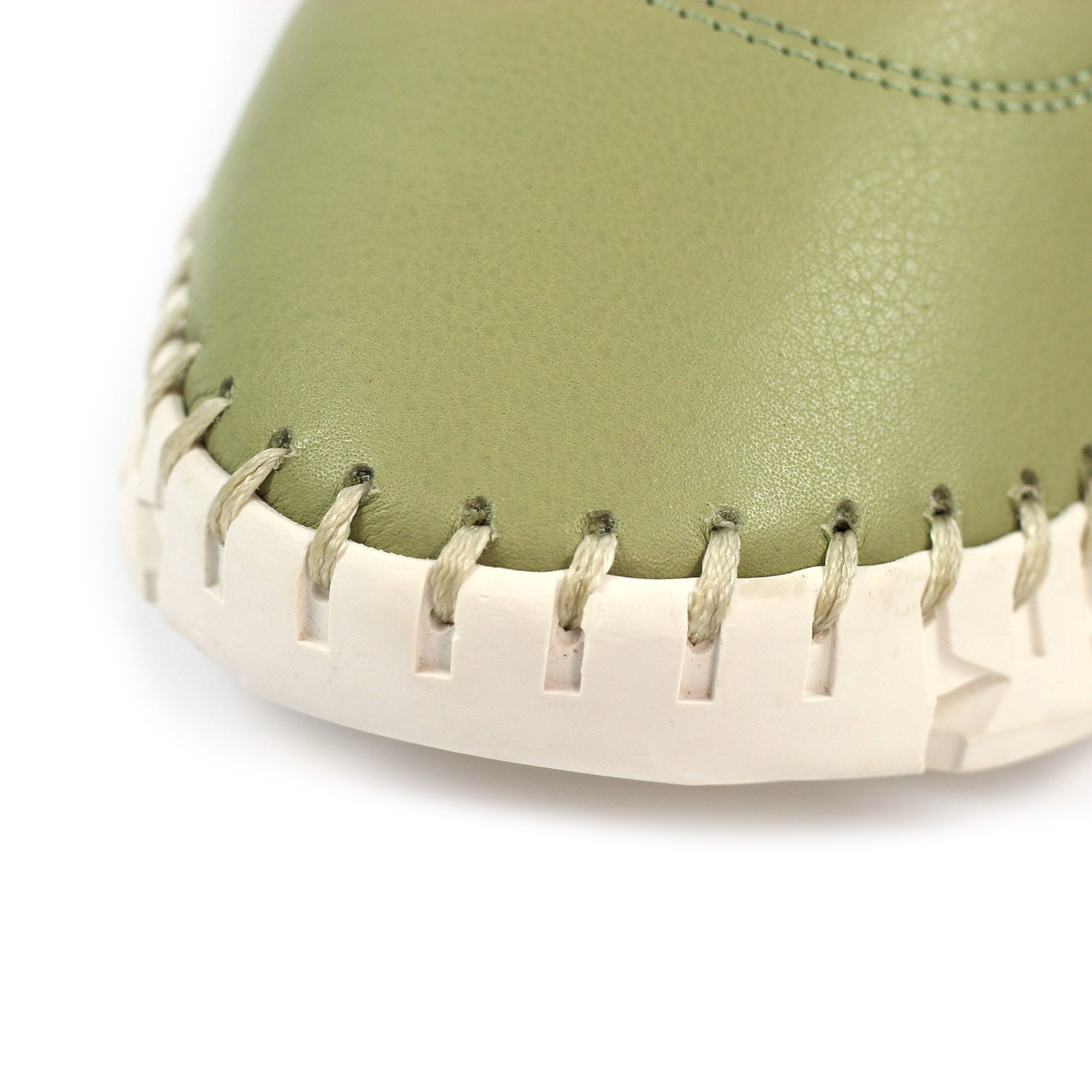 St Austell Khaki Leather Plimsoll