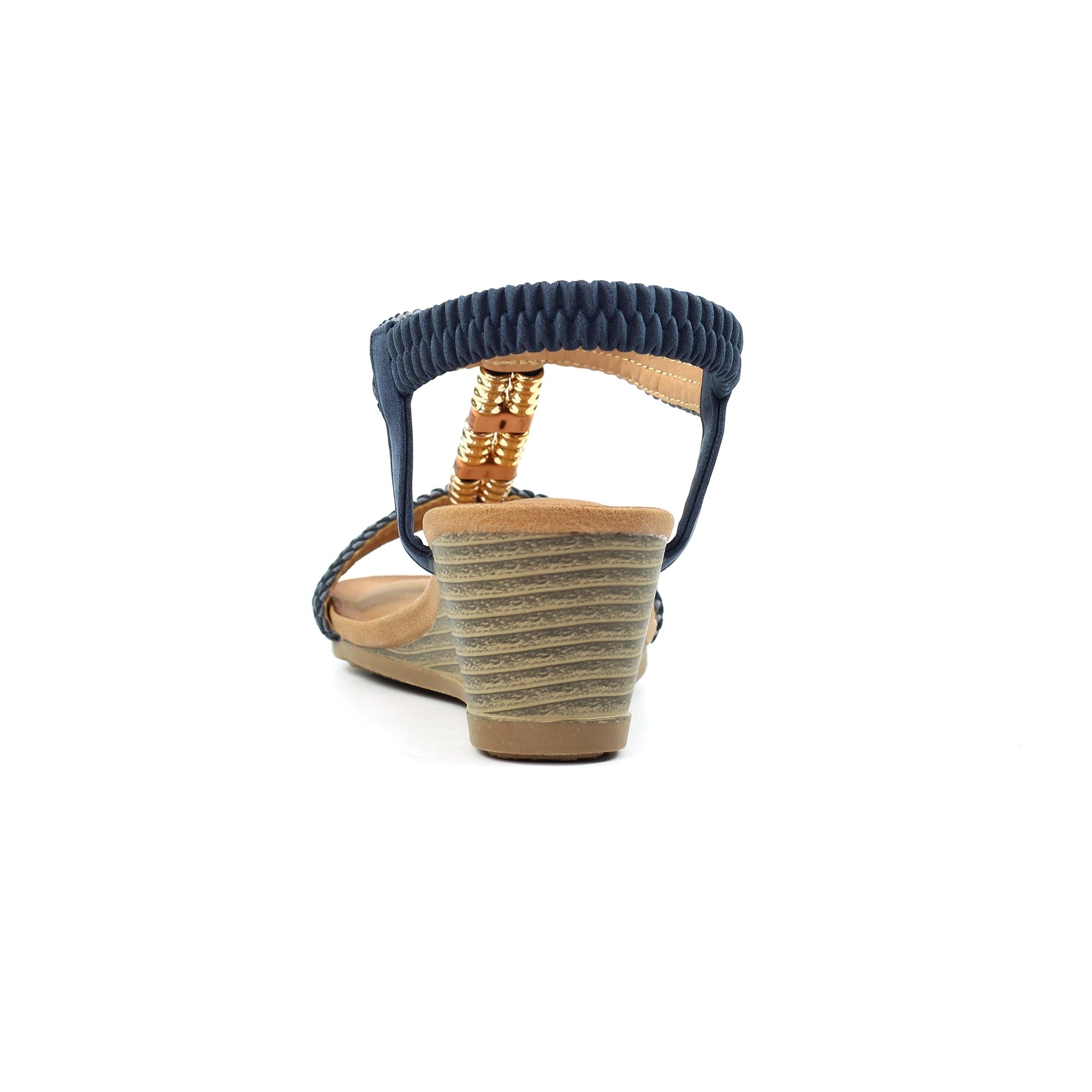 Florence Navy Wedge Sandal