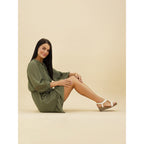 Florence White Wedge Sandal