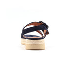 Amelia Navy Wedge Sandal