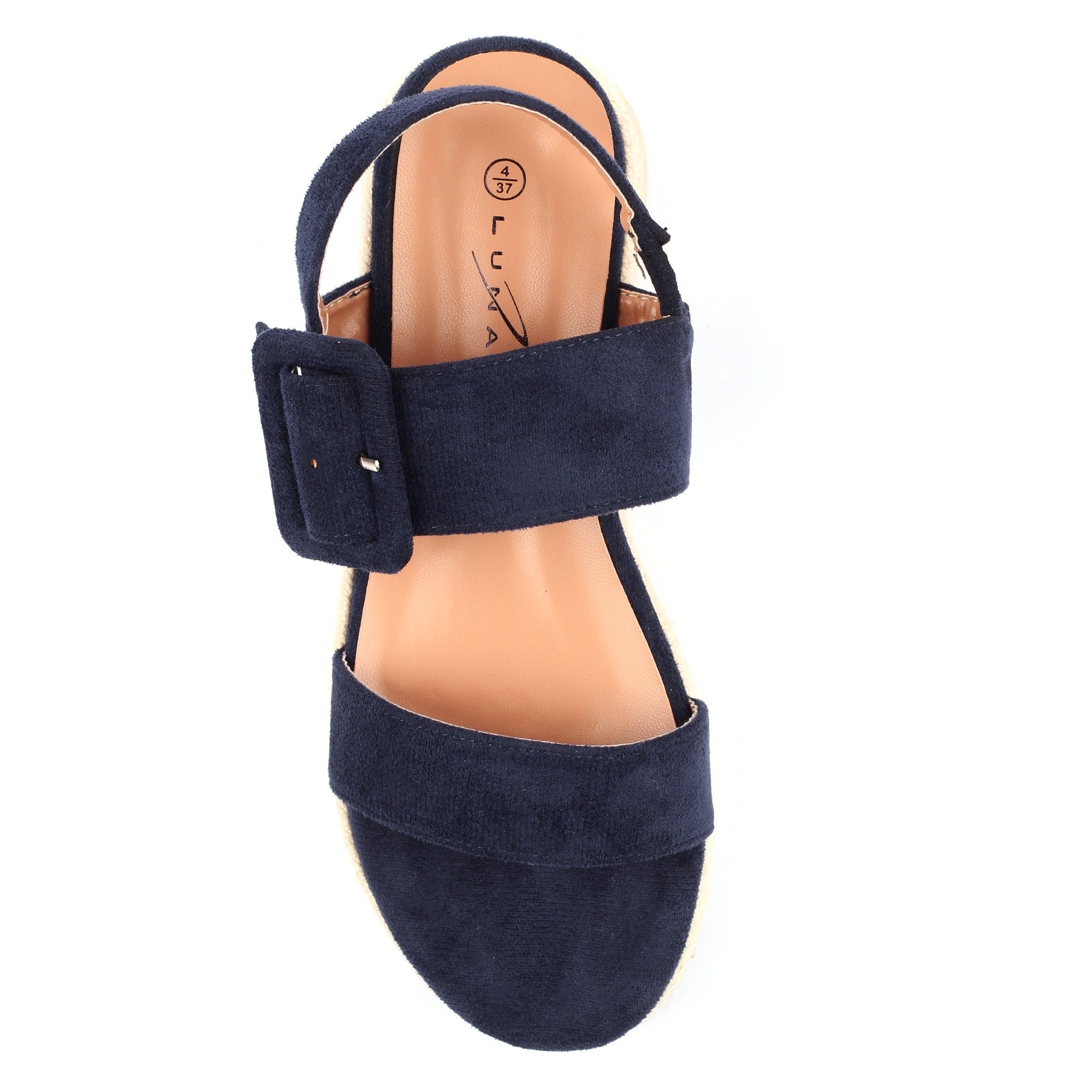 Amelia Navy Wedge Sandal