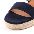 Amelia Navy Wedge Sandal