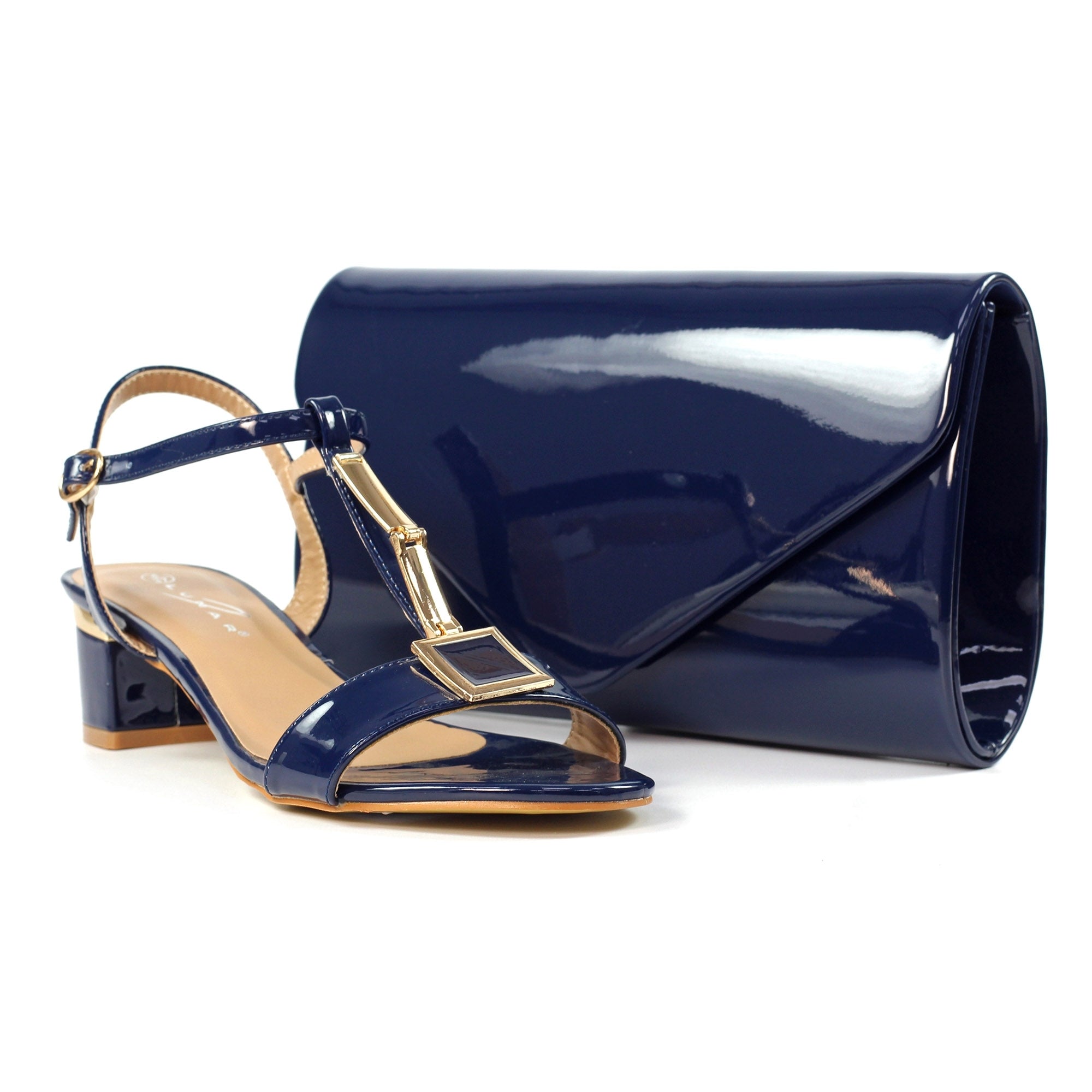 Blaze Navy Patent Handbag
