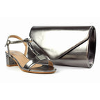 Blaze Pewter Patent Handbag