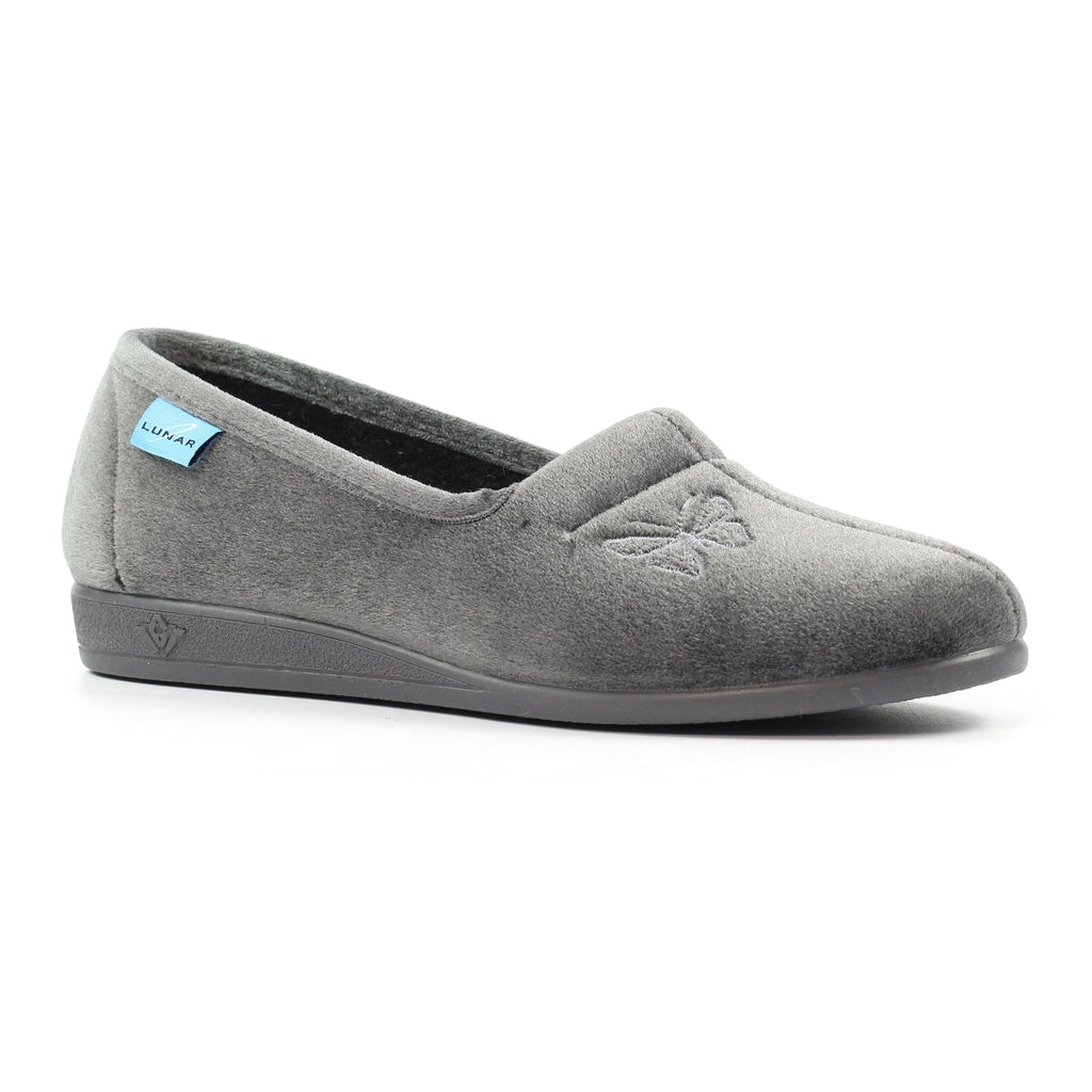 Butterfly Grey Slipper