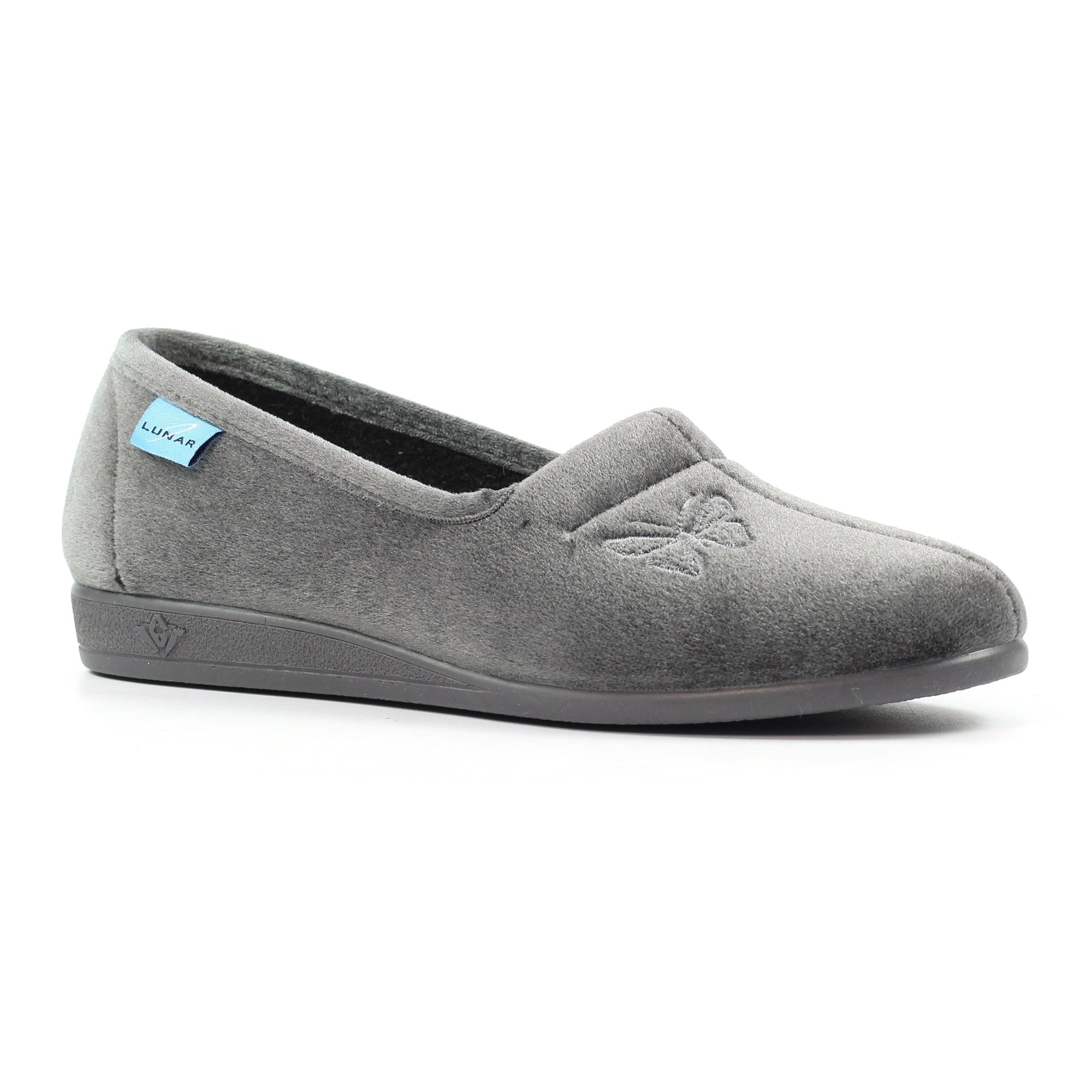 Butterfly Grey Slipper