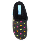 Peanut Black Mule Slipper