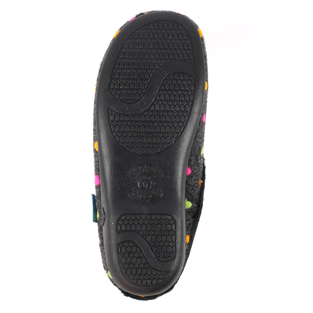 Peanut Black Mule Slipper