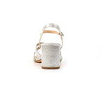 Utah Silver Block Heel Sandal