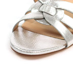 Utah Silver Block Heel Sandal