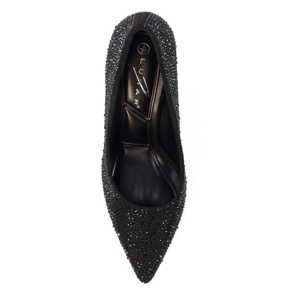 Renata Black Court Shoe