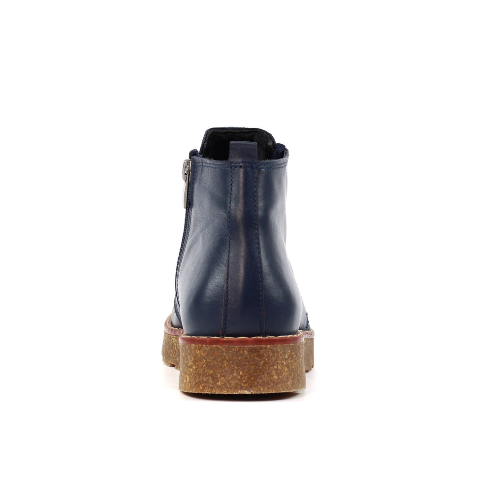 Claire III Navy Leather Boot