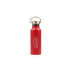 Vacuum Red Bamboo Top Water Bottle