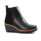 Pixie Black Ankle Wedge Boot