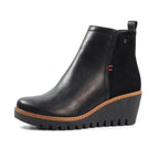 Pixie Black Ankle Wedge Boot