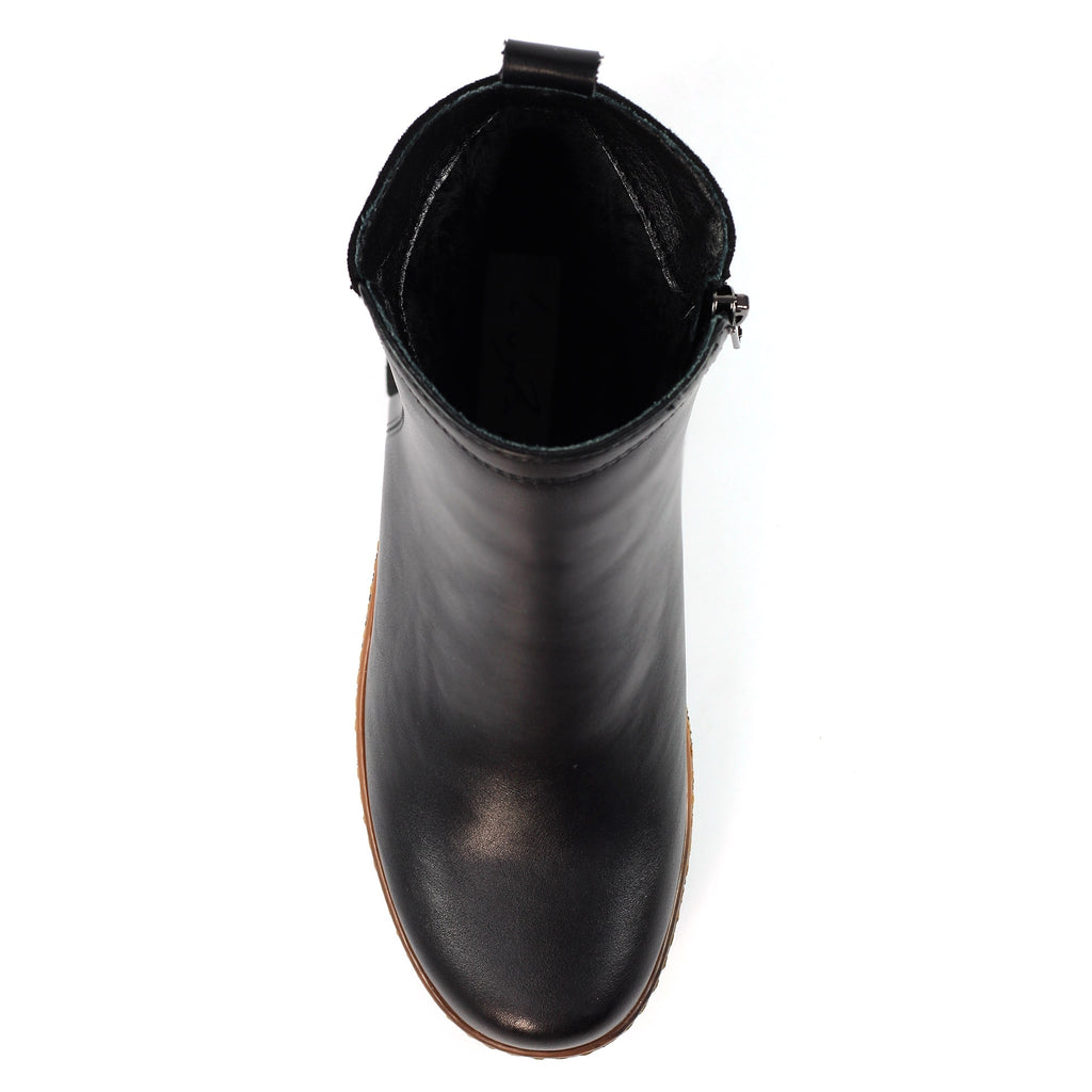 Pixie Black Ankle Wedge Boot