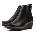 Pixie Black Ankle Wedge Boot