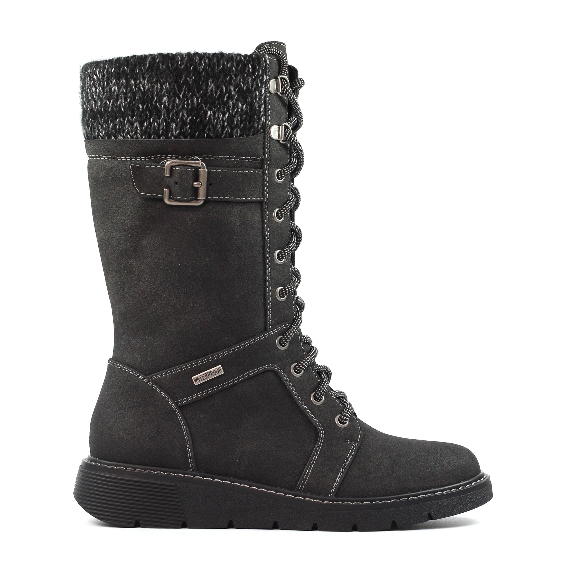 Caesar Black Wide Fit Long Boot