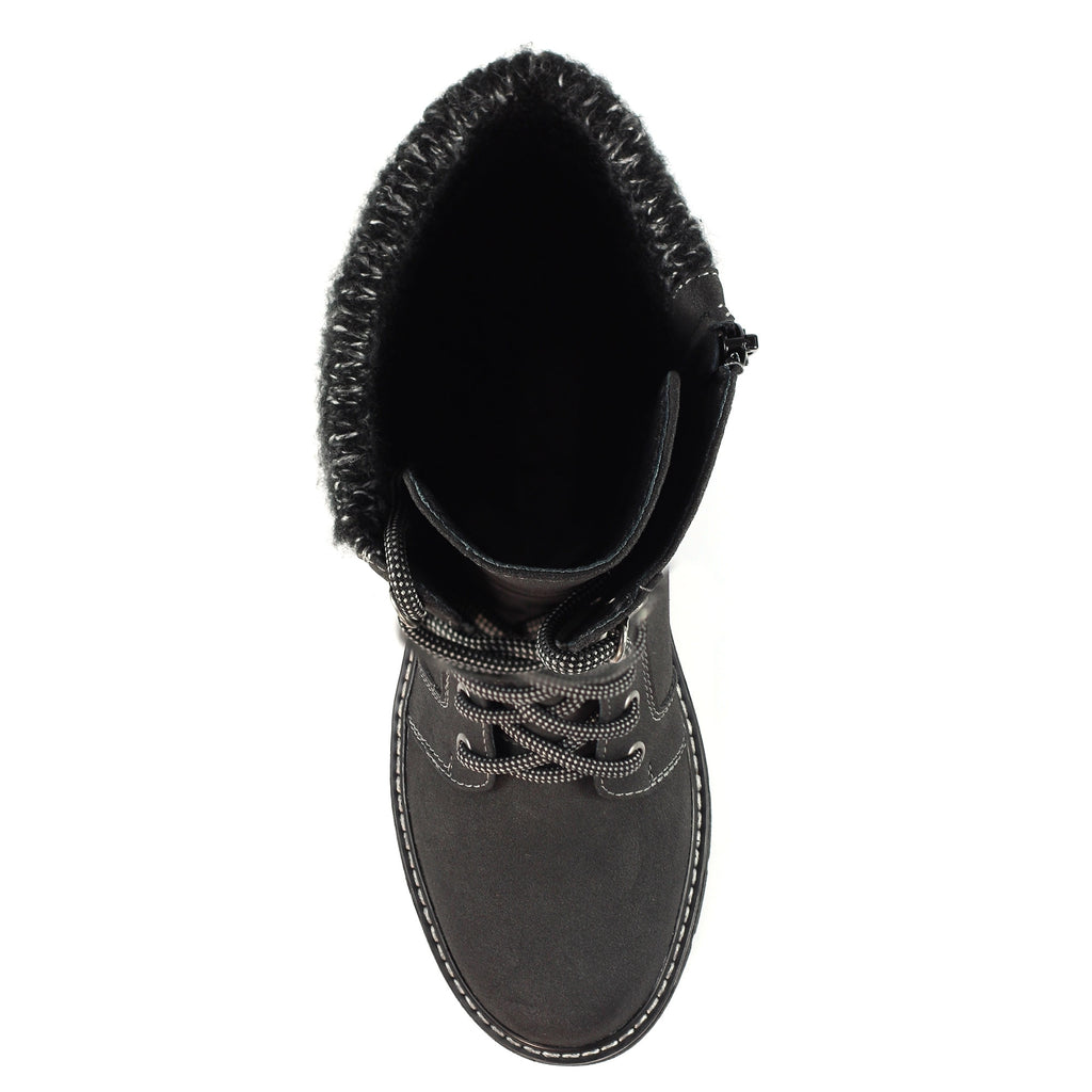Caesar Black Wide Fit Long Boot