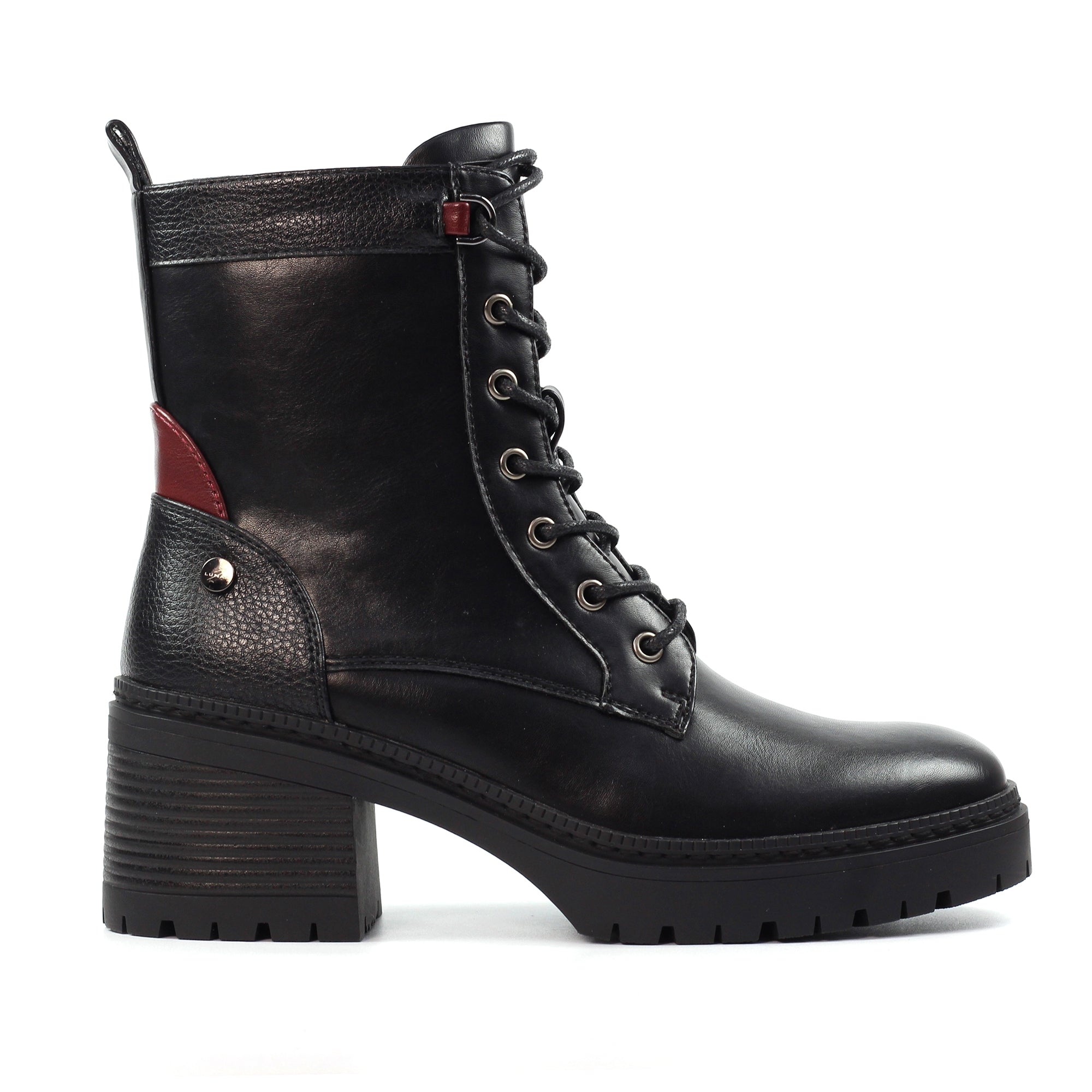 Cotton Black Ankle Boot
