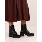Cotton Black Ankle Boot