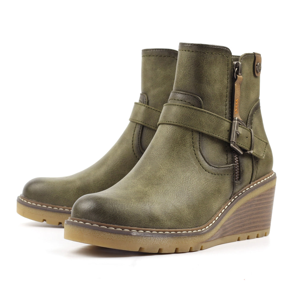 Cruz Green Ankle Boot