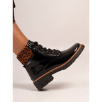 Bowen Black Patent Waterproof Boot