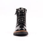 Bowen Black Patent Waterproof Boot