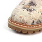 Dazzle Beige Floral Ankle Boot