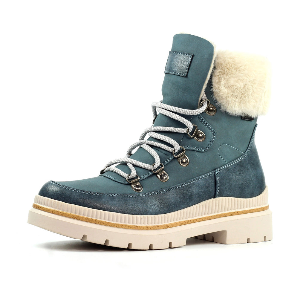 Evelyn Mid Blue Waterproof  Boot