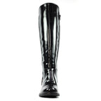 Perkins Black Patent Long Boot