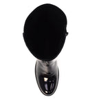 Perkins Black Patent Long Boot