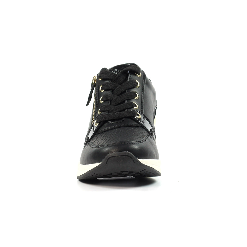Juno Black Wedge Trainer