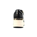 Juno Black Wedge Trainer