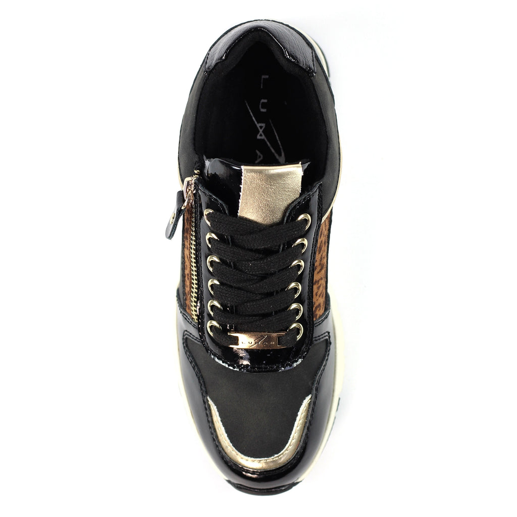 Kennedy Black Wedge Trainer