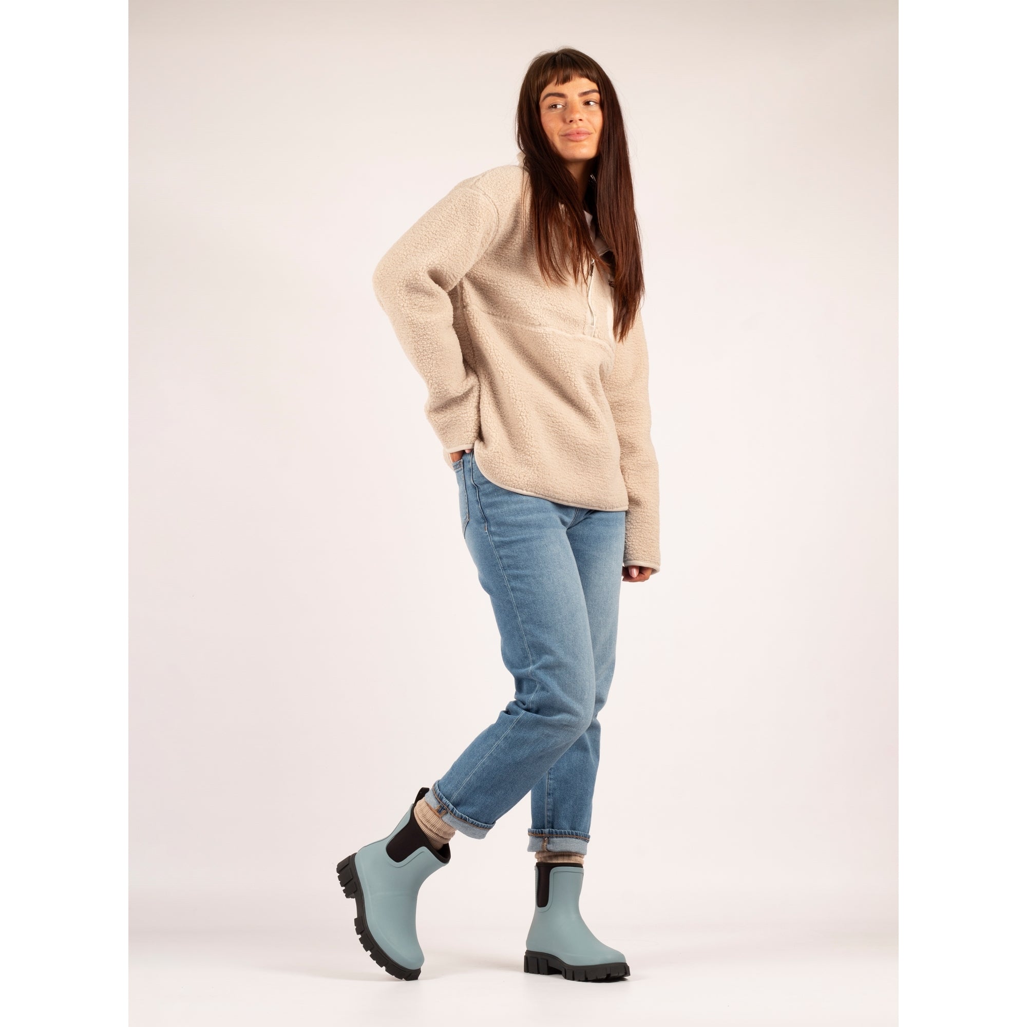 Lake Pale Blue Ankle Wellington