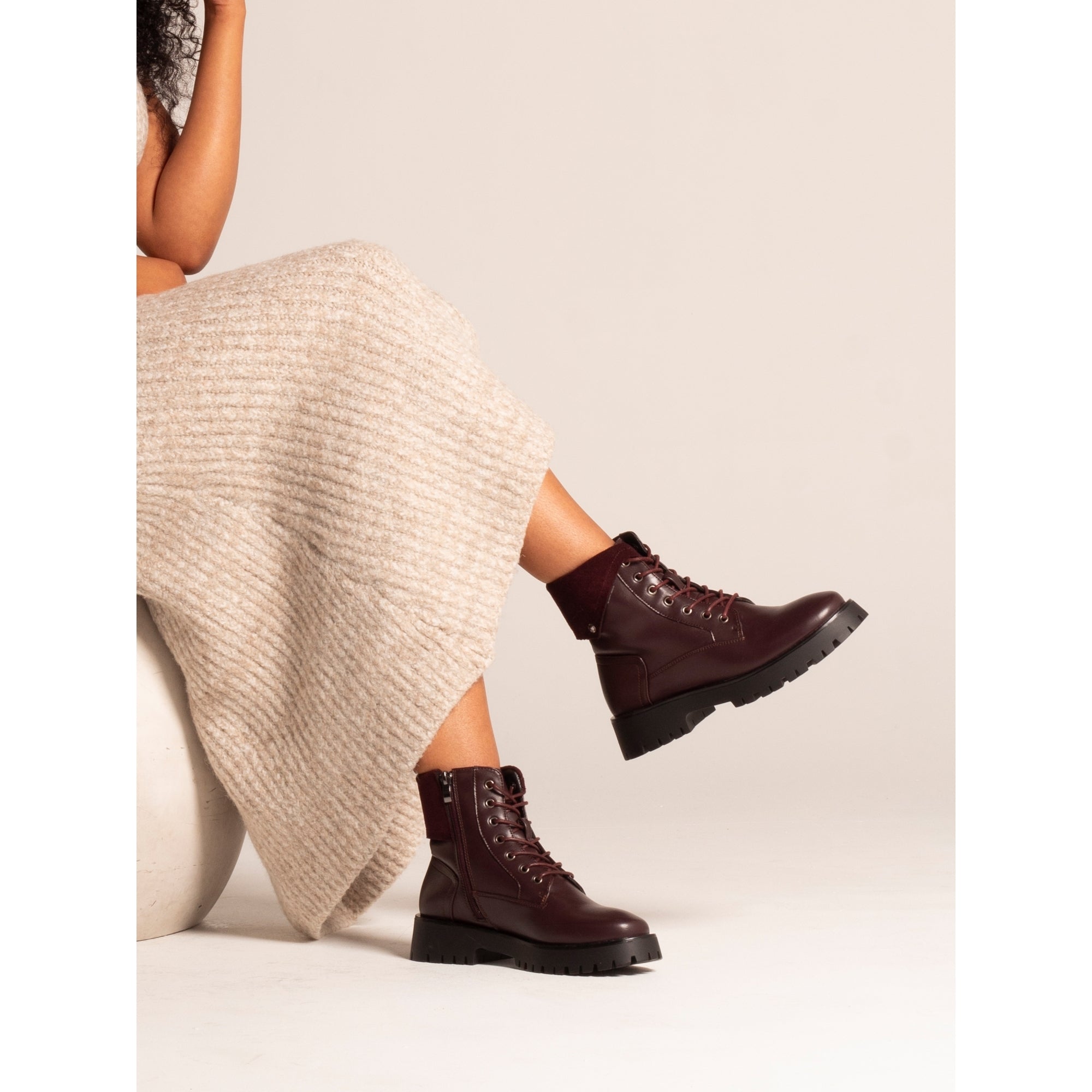 Dante Burgundy Ankle Boot
