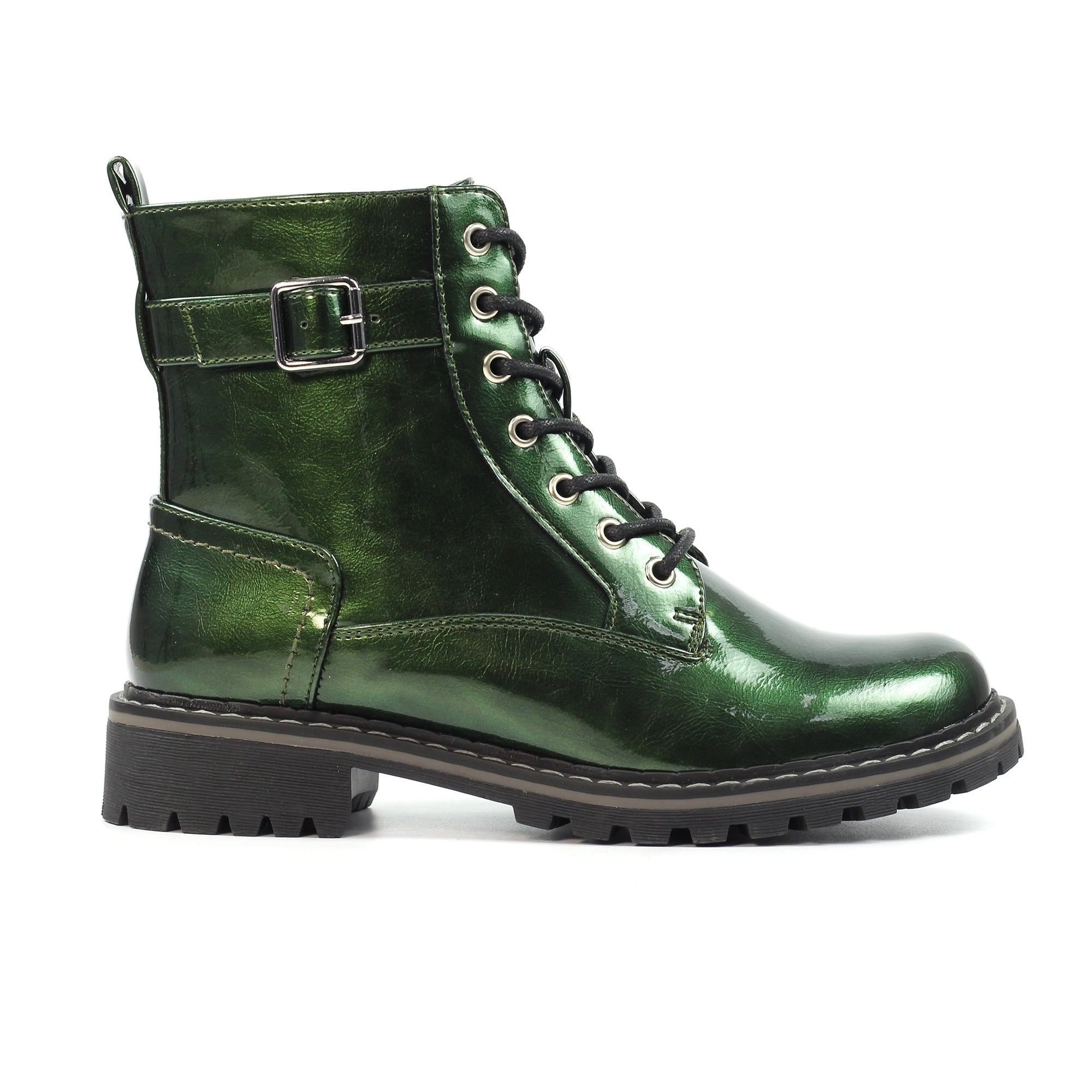 Parlour Green Patent Ankle Boot