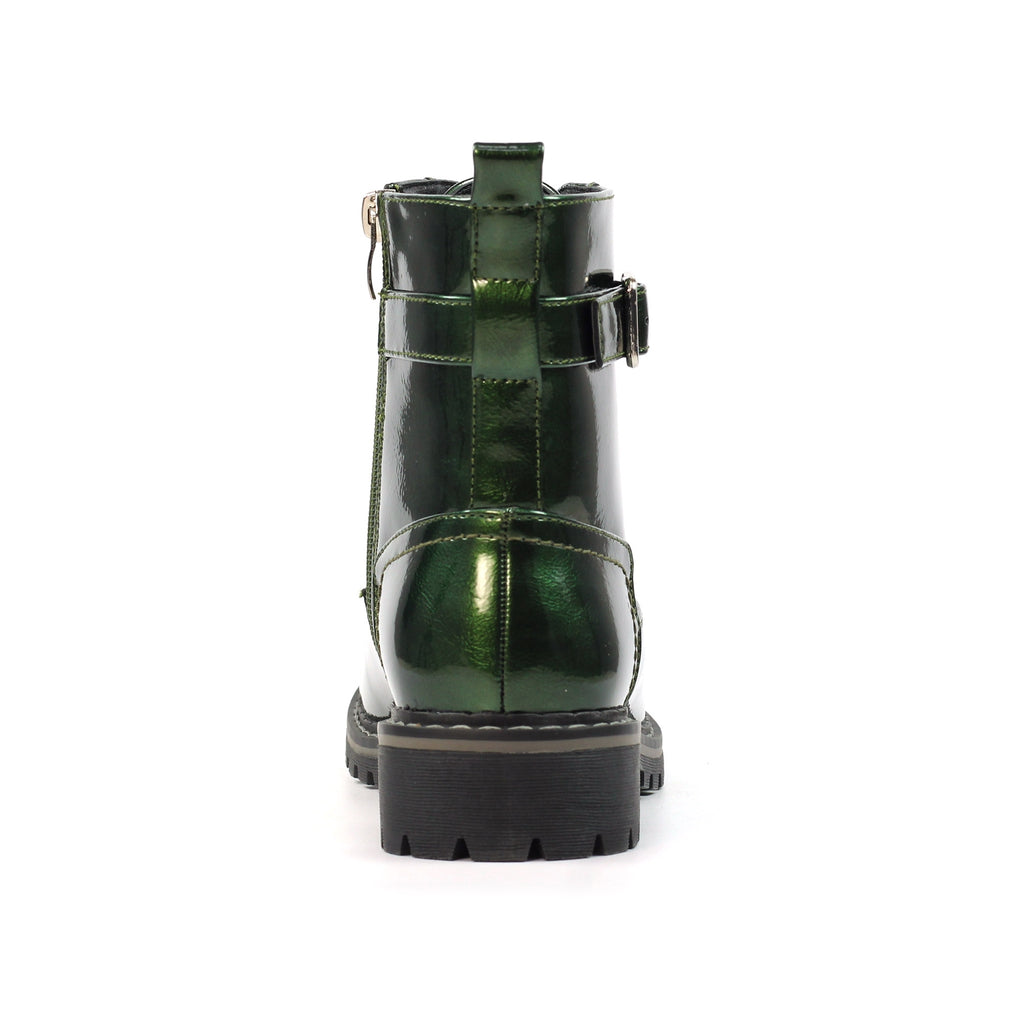Parlour Green Patent Ankle Boot